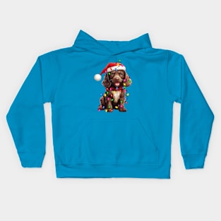 Christmas Dog Boykin Spaniel Kids Hoodie